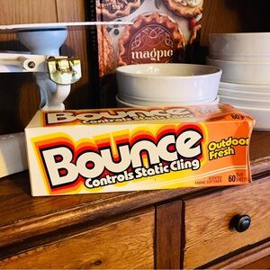 Vintage Bounce fabric softener new box 60 sheets Outdoor Fresh 1987 laundry